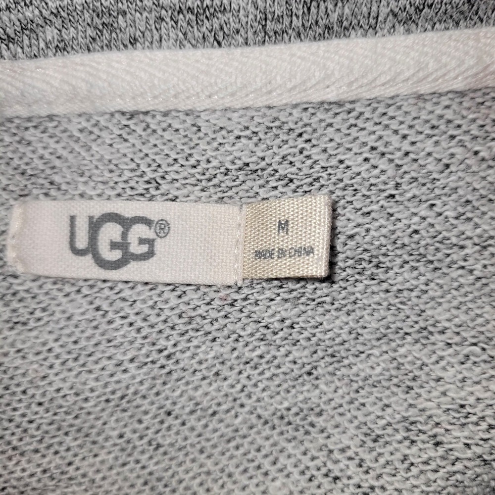 UGG Womens Heathered Grey French Terry T-Shirt Pocket Mini Dress M casual beach - Picture 5 of 10